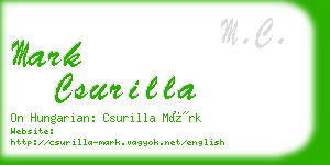 mark csurilla business card